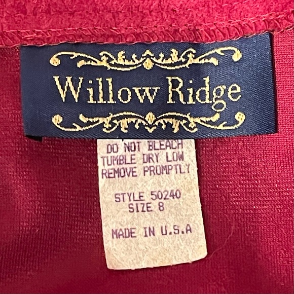 Red Skirt and Long Jacket Set Willow Ridge Vintage - Picture 13 of 14